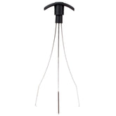 Franmara stainless steel cork retriever with black handle for easy cork removal.