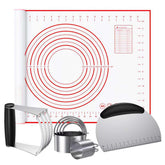 Frapkom biscuit cutter set with dough-mat for precise dough cutting