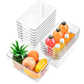 Freebat 12-pack middle organizers in clear acrylic offer easy cabinet access.
