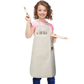 FreeNFond Kids Apron front view with adjustable neck strap for growing kids.