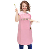 FreeNFond Kids Apron pockets for easy tool and utensil storage.