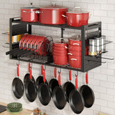 Freexployer 31inch pot rack wall mounted for organized cookware storage