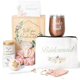 Frerdui bridesmaid proposal box wooden front view for a heartfelt invitation