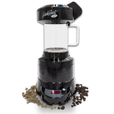 Fresh Roast SR800 with digital display showing roast temperature and progress