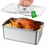 Freshmage extra-large container with lid and handle for easy transport and family meal prep.