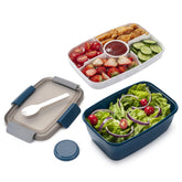 Freshmage large salad lunch container blue XL, front view, ideal for everyday on-the-go meals.