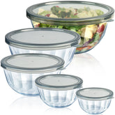 Freshmage mixing bowls with airtight lids set for meal prep and storage