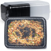 FreshPak 47oz meal prep container set with airtight shrink wrap ensures hygienic delivery.