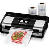 FRESKO Automatic Vacuum Sealer front view, compact design for space-saving storage.