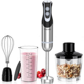 FRESKO immersion blender with 4-in-1 attachments for quick smoothies and sauces
