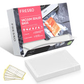 FRESKO vacuum sealer bags close-up seal showing tight closure and freshness.