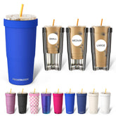 Frost Buddy Togo Buddy 30 oz royal blue tumbler with flip lid, spill prevention.