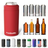 Frost Buddy universal cooler with closed lid showing spill-free transport