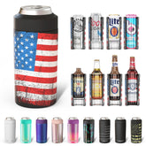 Frost Buddy universal can cooler front view showing multi-size compatibility for cans and bottles.