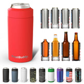 Frost Buddy Universal Can Cooler full collection shows five-size versatility for any drink.