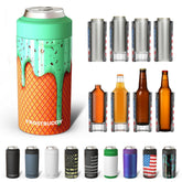 Frost Buddy universal cooler fits standard 12oz cans, keeping beverages icy