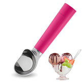 FrostJoy heated scoop pink in action for smooth, warm scoops