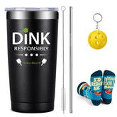 Fufandi 20oz pickleball tumbler front view for daily play and gifting