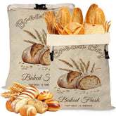 Fufeisi beeswax bread bags in linen material for eco-friendly sourdough storage.