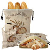 Fufeisi beeswax bread bags 17x13 open bag for breathable, fresh sourdough.