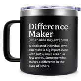 Fufendio Difference Maker Mug 14oz front view, ideal gift for men