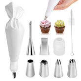 FUGVBB 9-piece piping bags set for precise cake decorating and long-lasting reuse.