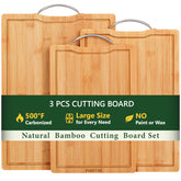 FUHITIM Bamboo Cutting Board Extra-Large for big meals and meat prep.
