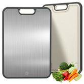 FUHITIM titanium cutting board double-sided front view for versatile prep in the kitchen.