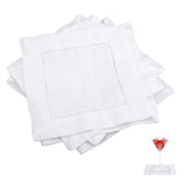 Fukaisu 12pc linen cocktail napkins pack ready for wedding and party prep.