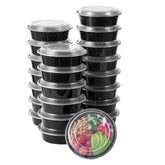 FULING 24oz round meal-prep containers with lids for secure, fresh meals