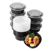 Fuling 32oz round meal prep container lids showing airtight seal for fresh meals.