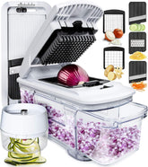 Fullstar mandoline slicer assembly for versatile veggie prep and even slices