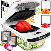Fullstar Original Pro Chopper side view with 5-cup bowl for quick, stable meal prep.