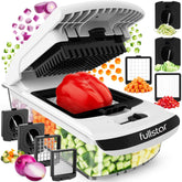 Fullstar Pro Chopper top view reveals compact 4-in-1 design for quick prep.