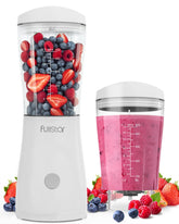 Fullstar portable blender with white cup on the go for fresh smoothies.