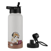 Funkrin 32oz bottle with spout lid for quick, one-handed sipping on the go.