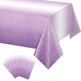 FunnyPars ombre tablecloth six-pack 54x108 inches protects tables during indoor and outdoor parties.
