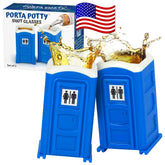 Funwares Porta Potty shot glasses set, urinal-style design, ideal gag gift.