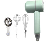 FURVOCHY hand mixer green front view highlights cordless convenience for quick mixing.