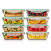 Fusion Gourmet 8-pack glass containers with lids for organized meal prep