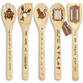 FUTERLY Friends wooden spoons set in a modern kitchen for everyday cooking