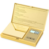 Fuzion Gram Scale with luxury gold plating for precise jewelry weighing.
