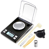 Fuzion milligram scale on desk showing precise 50 g measurement
