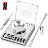Fuzion milligram scale display shows precise 50 g measurements with clear digits