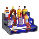 Fxacyem 3-tier liquor display shelf highlights bottles with clear label visibility.