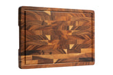 Fyctio walnut end grain cutting board with knife-friendly surface for gentle blade care.