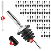 FYNECHEF stainless pourers deliver drip-free, precise pours for liquor and wine.