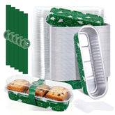 FYSUIMU Christmas mini loaf pans with green tree design for festive desserts