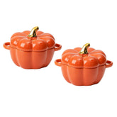 FYUEROPA pumpkin bowl set with lid and handle, ideal for festive side dishes at gatherings