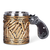FYXMI Gun Mug front view with a unique gun-shaped design for bold daily coffee.